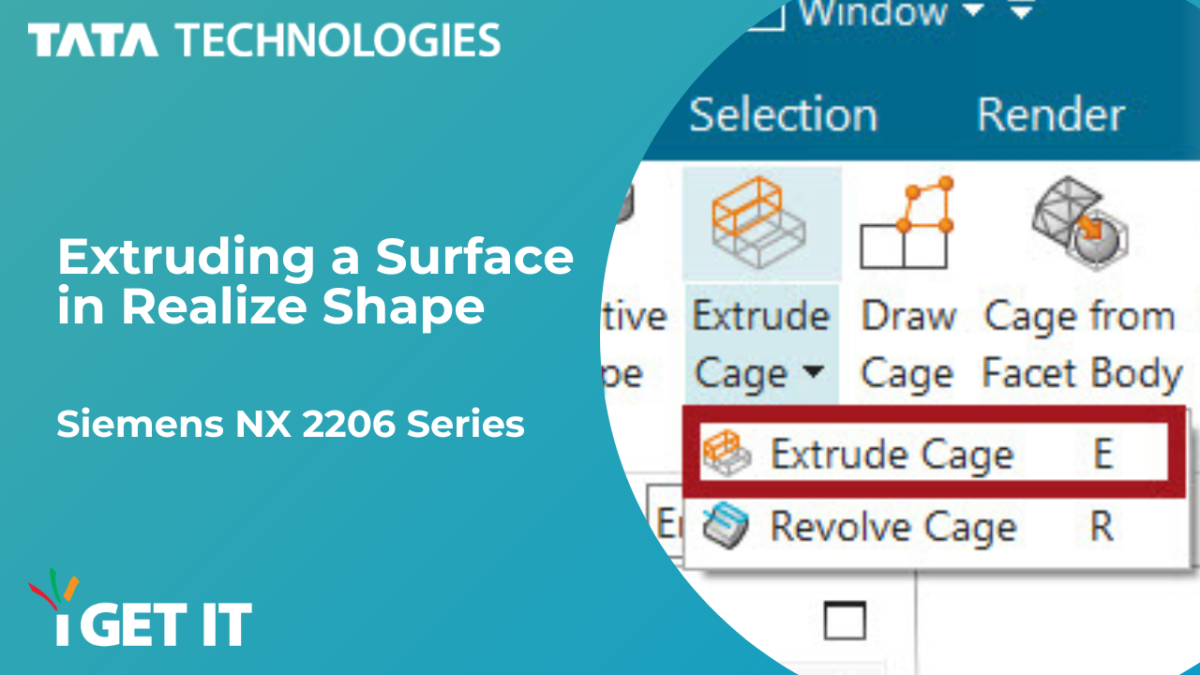 Extruding a Surface in Realize Shape | Siemens NX 2206 Series